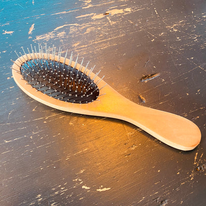 Steel pin body control brush