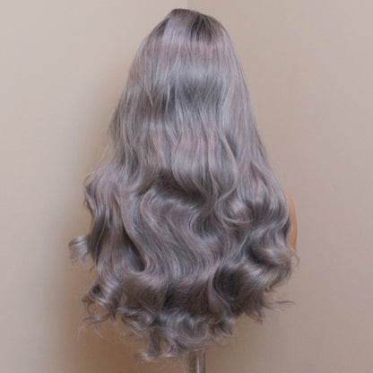 Stacking duo - Pewter Silver Couture (Rooted)