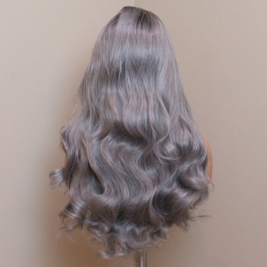 Stacking duo - Pewter Silver Couture (Rooted)